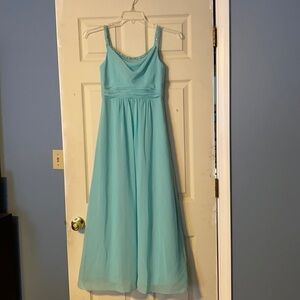 Light blue gown; size 12